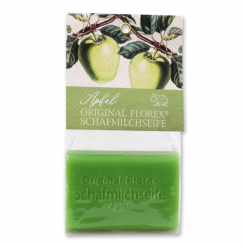 Schafmilchseife eckig 100g in Cello, Apfel 