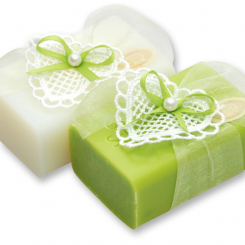 Sheep milk soap 100g, decorated with a heart, Classic/pear 