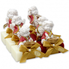 Sheep milk soap 100g decorated with an angel-Igor, Classic/wild berry 