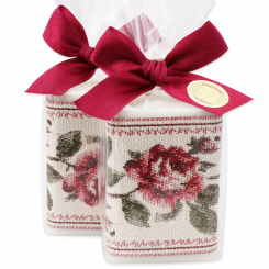 Sheep milk soap 100g, decorated with a rose ribbon in a cellophane, Classic 