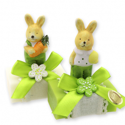 Sheep milk soap 100g decorated with a rabbit, Classic/pear 