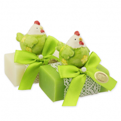 Sheep milk soap 100g decorated with a hen, classic/pear 