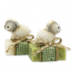 Sheep milk soap 100g decorated with a sheep, Classic/verbena 