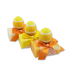 Schafmilchseife eckig 100g dekoriert mit Osterei, sortiert 