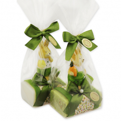 Sheep milk soap 100g decorated with a rabbit in a cellophane, Classic/verbena 