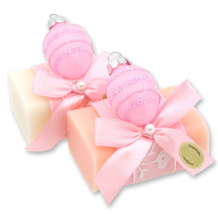 Sheep milk soap 100g decorated with an easter egg, Classic/Peony 