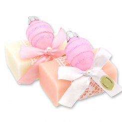 Sheep milk soap 100g decorated with an easter egg, Classic/Peony 