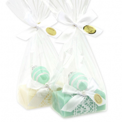 Sheep milk soap 100g decorated with an easter egg in a cellophane, Classic/Salt 