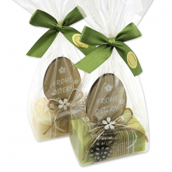 Sheep milk soap 100g decorated with an easter egg in a cellophane, Classic/Verbena 