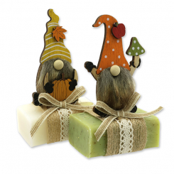 Sheep milk soap 100g decorated with a gnome, Classic/Verbena 