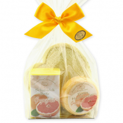 Soap set 3 pieces in a cellophane bag, Grapefruit 