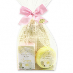 Soap set 3 pieces in a cellophane bag, Jasmine 