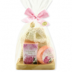 Soap set 4 pieces in a cellophane bag, Peony 