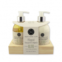 Pflegeset Pflanzenölseife 250ml & Bodymilk 250ml, Olivenöl 