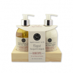 Pflegeset Pflanzenölseife 250ml & Bodymilk 250ml, Granatapfel 