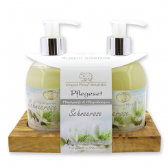 Pflegeset Flüssigseife 250ml & Pflegeshampoo 250ml, Schneerose 