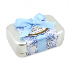 Schafmilchseife eckig 100g in der Dose "Vintage-Motiv 220", Eisblume 