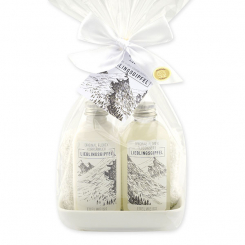 Pflegeset 4-teilig in Cello "Lieblingsgipfel", Edelweiß 