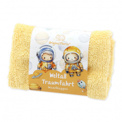 Washcloth "Weltall Traumfahrt", light orange 