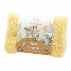 Waschlappen "Beste Freunde", hellorange 