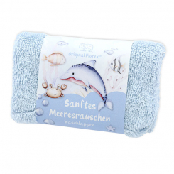 Washcloth "Sanftes Meeresrauschen", blue 