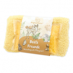 Badesalz 60g mit Waschlappen "Beste Freunde", Fruchttraum 