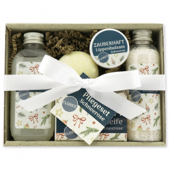 Geschenkset 5-teilig "Zauberhaft", Schneerose 