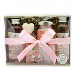 Geschenkset  4-teilig "Schön, dass es dich gibt", Wildrose 