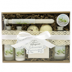 Gift set 8 pieces, Christmas rose white 