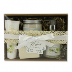 Geschenkset 4-teilig, Schneerose 