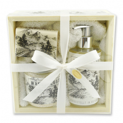 Wooden box set big 5 pieces "Wanderlust", Classic 