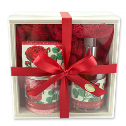 Holzboxset groß 5-teilig "Nostalgie", Rose 