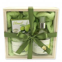 Wooden box set big 5 pieces, Olive 