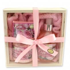 Wooden box set big 5 pieces, Rose Diana 