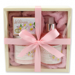 Wooden box set big 5 pieces, Wild rose 