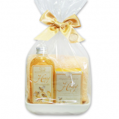 Care set 4 pieces in a cellophane bag, Honey 