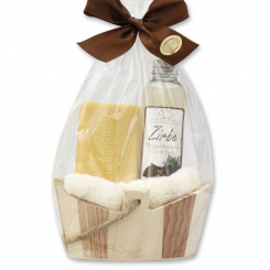 Pflegeset 4-teilig in Cello, Zirbe 