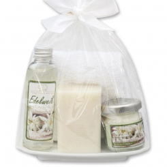 Pflegeset 5-teilig in Cello, Edelweiß 