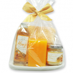 Pflegeset 5-teilig in Cello, Honig 