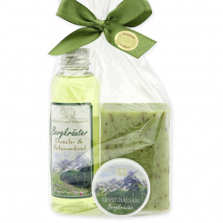 Care set 3 pieces in a cellophane bag, Mountain herbs 