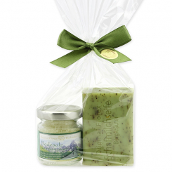 Bath set 2 pieces in a cellophane bag, Mountain herbs 