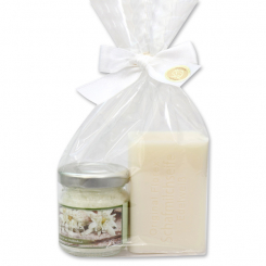 Bath set 2 pieces in a cellophane bag, Edelweiss 