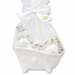 Wellness set 5 pieces "Für Dich", Christmas rose white 