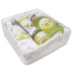 Set im Häkelkorb, Kamille 