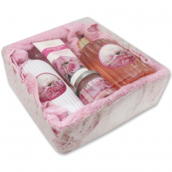 Set im Häkelkorb, Rose Diana 