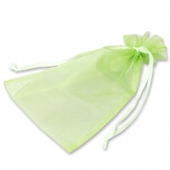 Organza bag, large 17x12cm green 