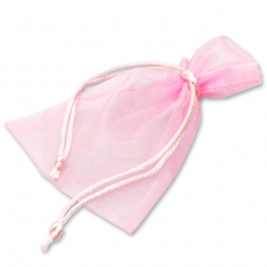 Organzasackerl groß 17x12cm rosa 