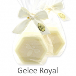 Sheep milk soap 100g with a bee in a cellophane, Gelee Royal 