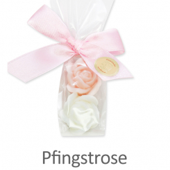 Schafmilchseife Rose Florex mini 2x7g, in Cello, Classic/Pfingstrose 