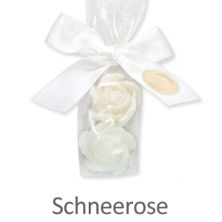 Schafmilchseife Rose Florex mini 2x7g, in Cello, Classic/Schneerose 